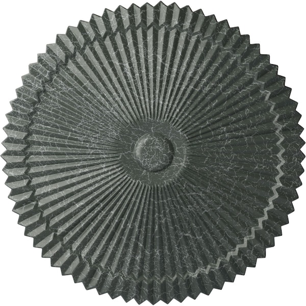 Ekena Millwork Shakuras Ceiling Medallion (Fits Canopies up to 5"), Hnd-Painted Athenian Green Crackle, 24"OD x 3"P CM24SHAGC - main